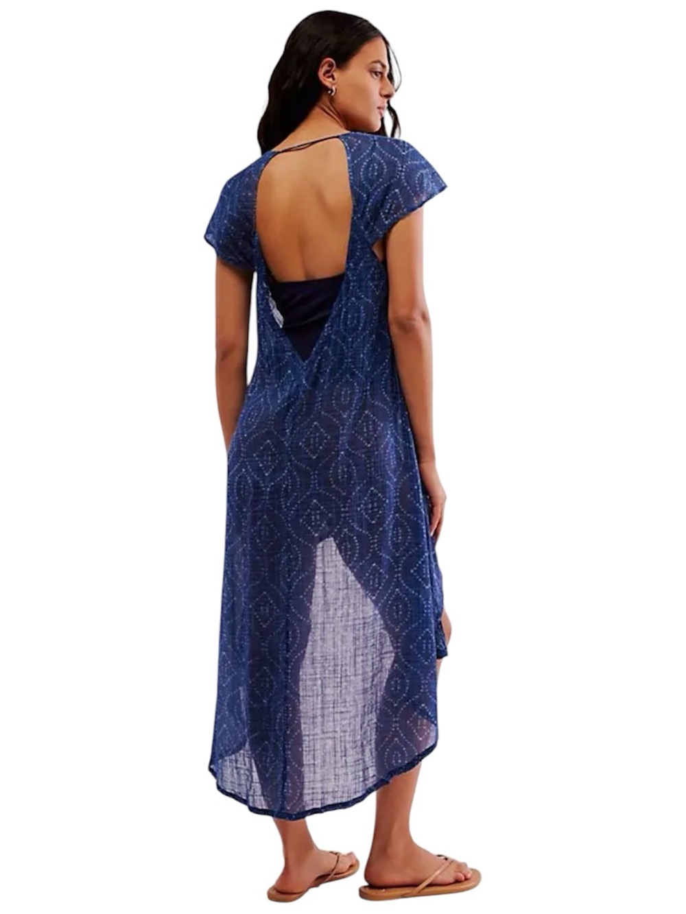 Free People Leila Indigo Combo Tunic Size Small